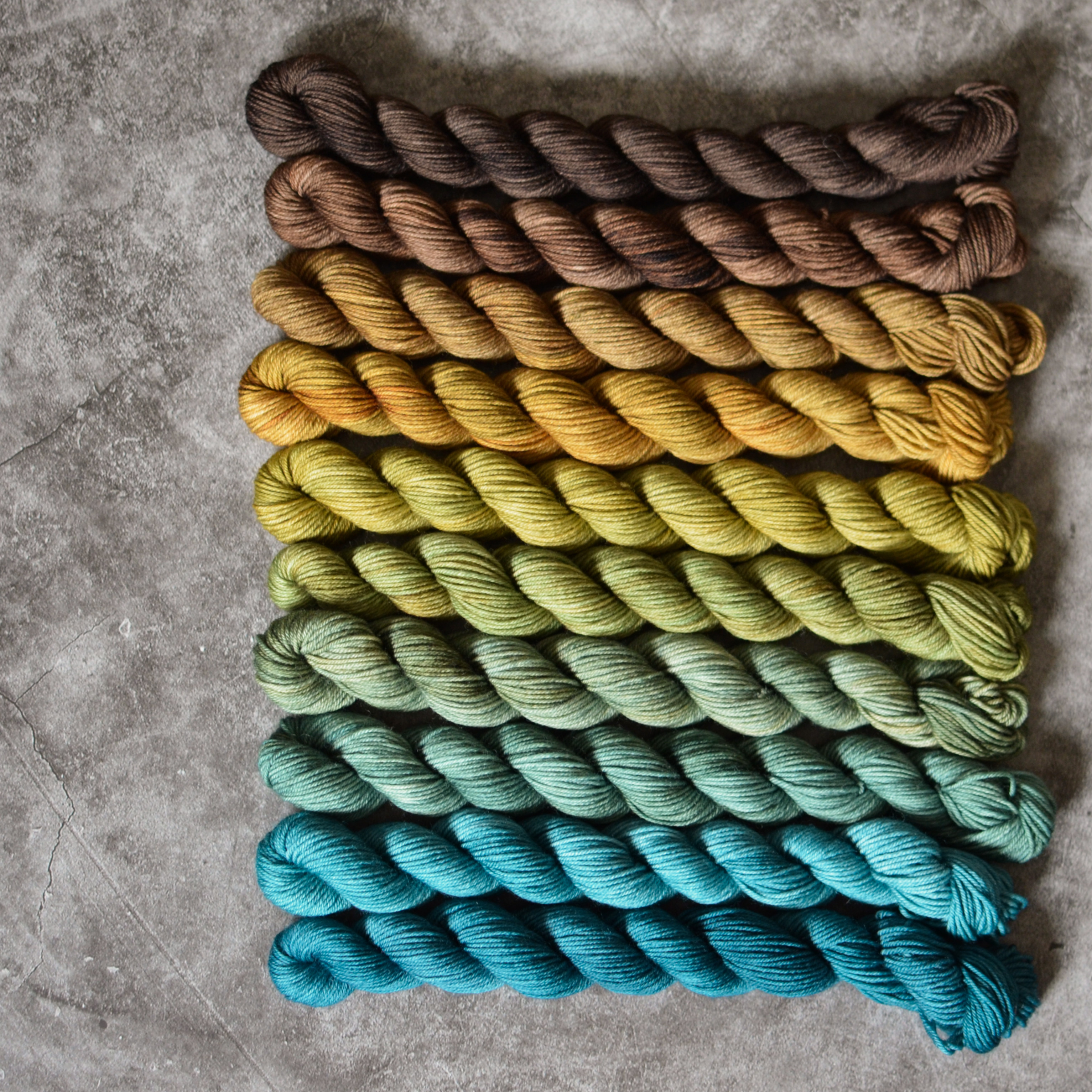 Fade set - Gaia Mother Earth - merino fingering minis