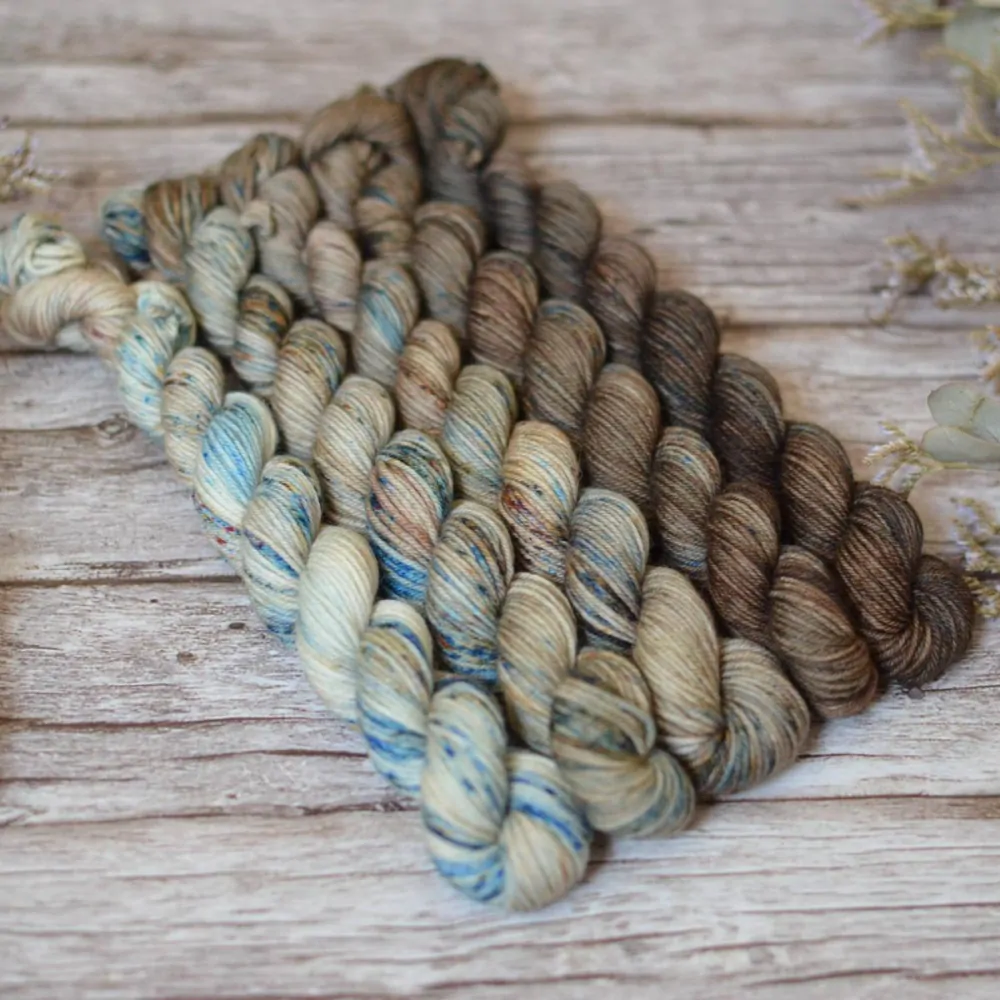 Fade set - River Song - merino fingering minis