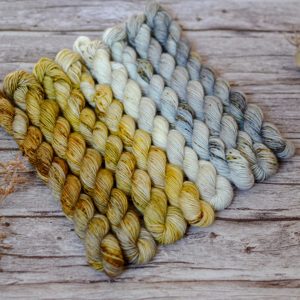 Fade set - Bronze and Silver - merino singles minis