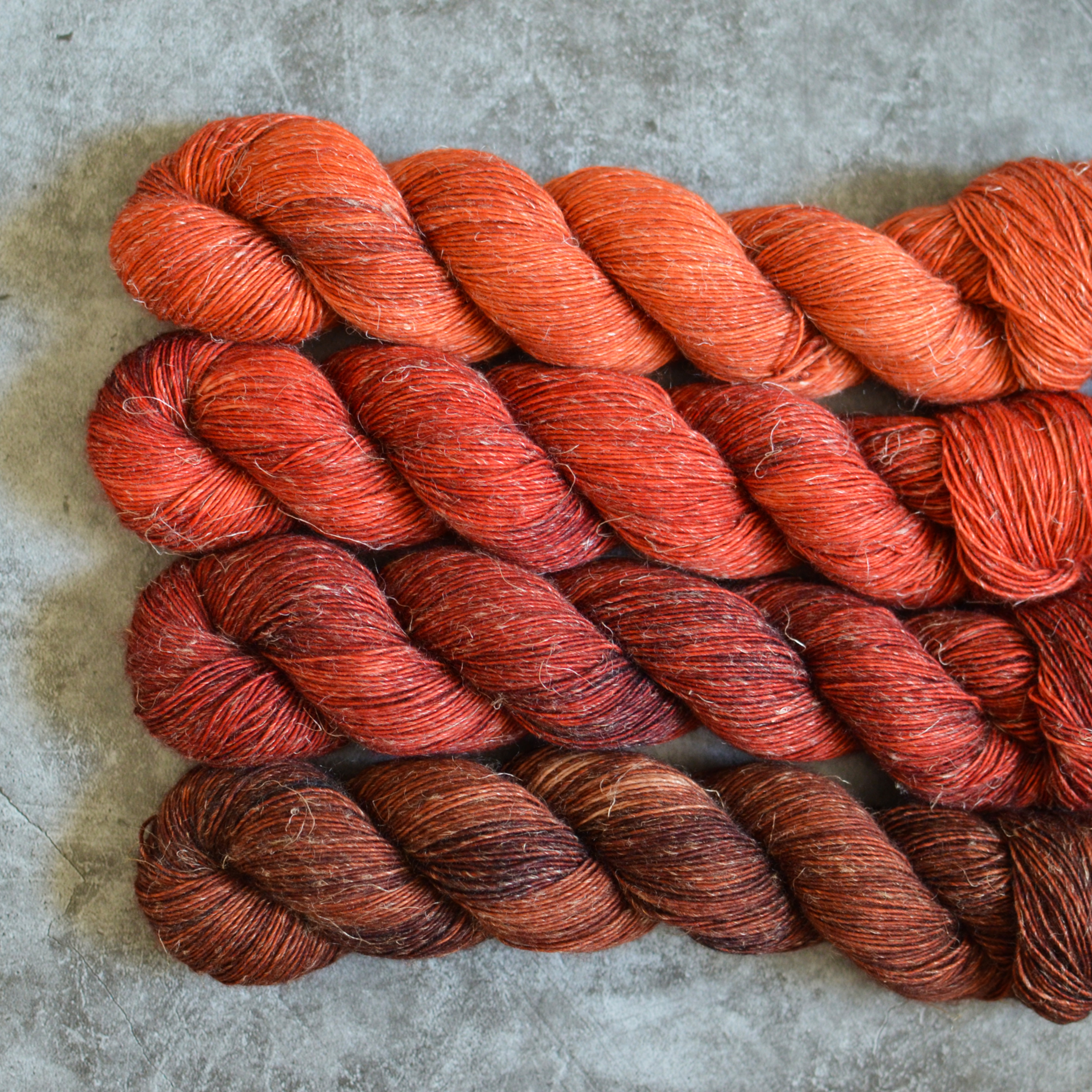 Fade set - Chestnut - merino linen