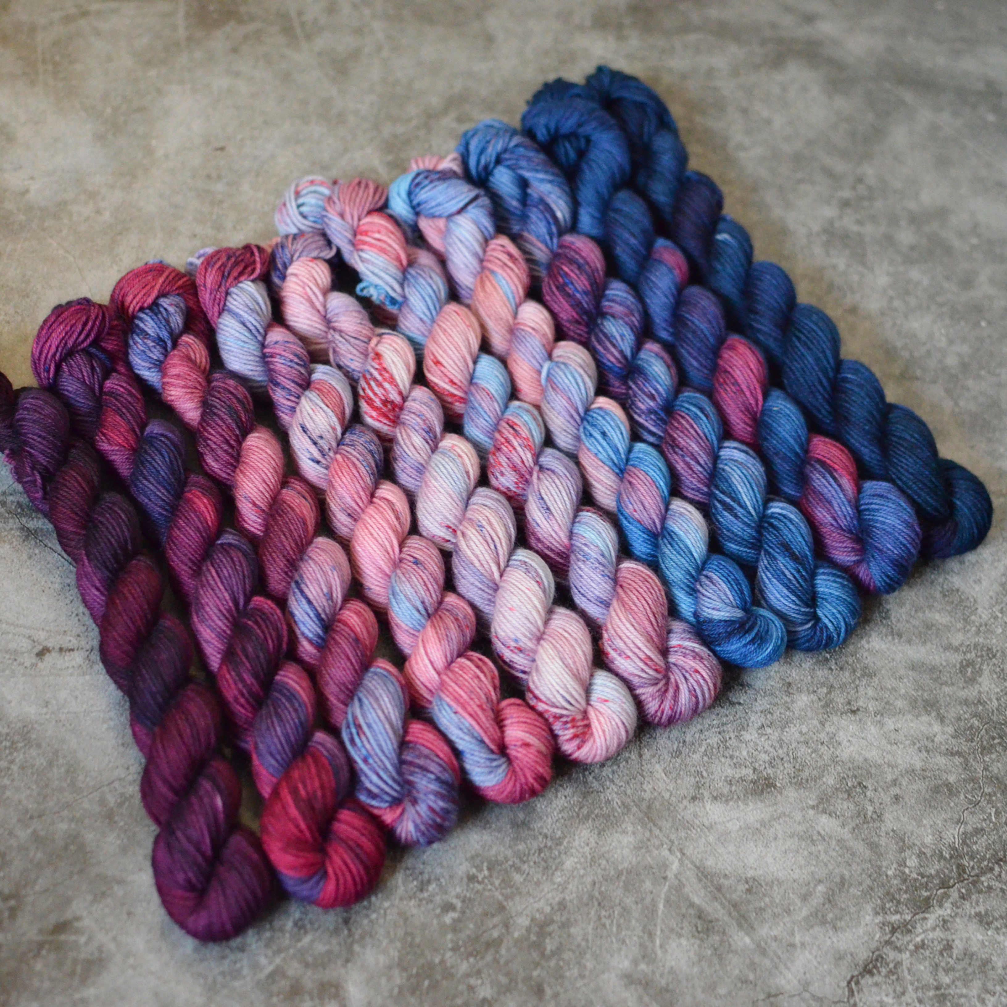 Fade set - Winter set - merino fingering minis