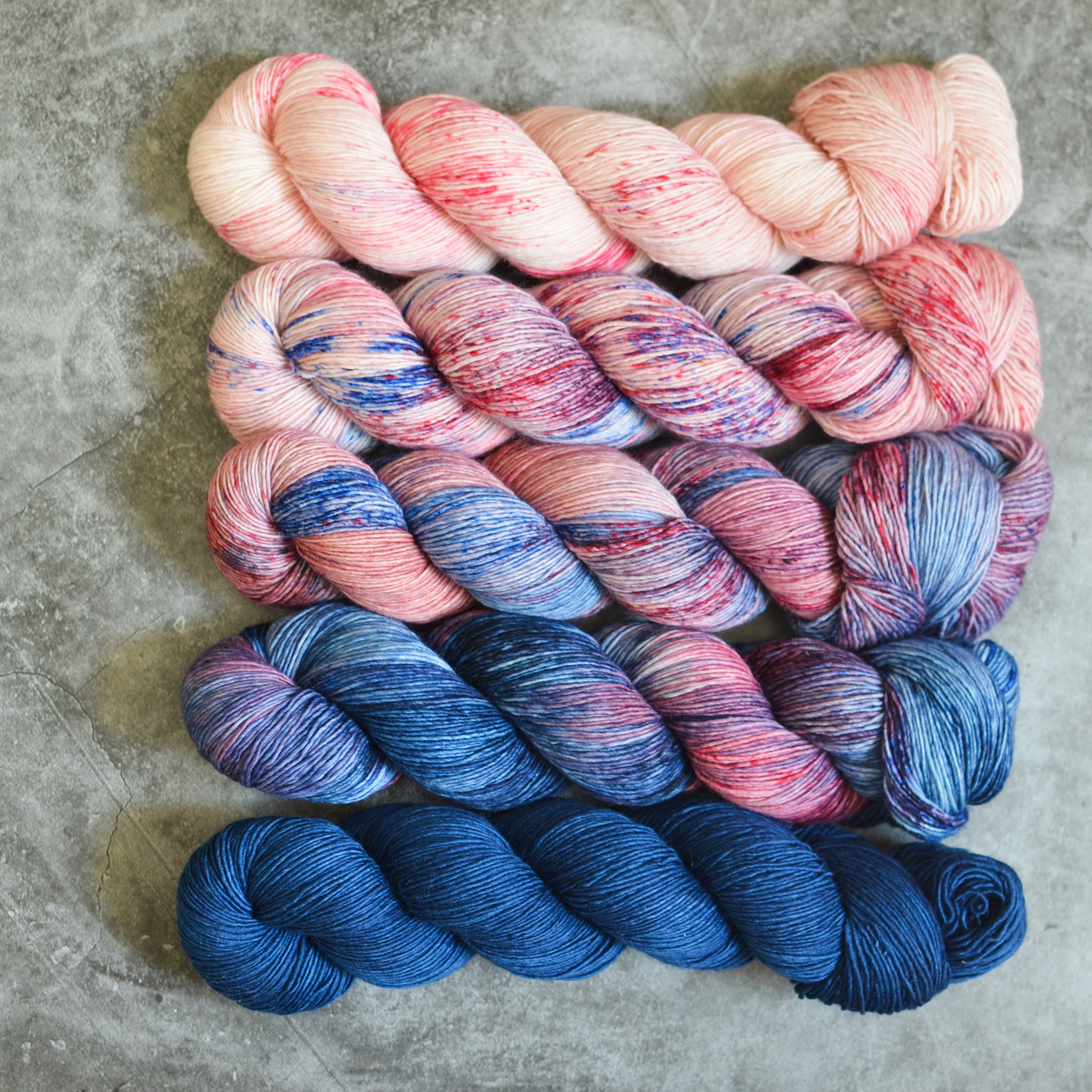 Fade set - Winter Tale - merino singles
