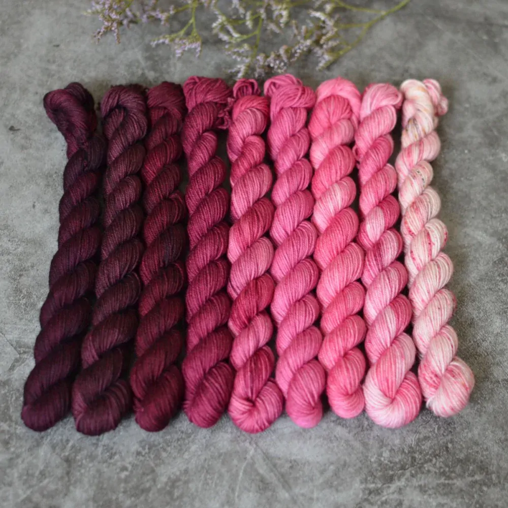 Fade set - River Song - merino fingering minis
