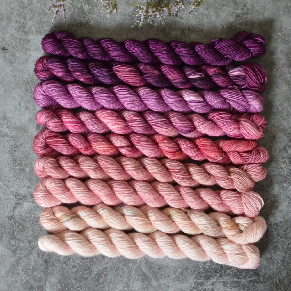 Fade set - Pink Devotion - merino singles minis
