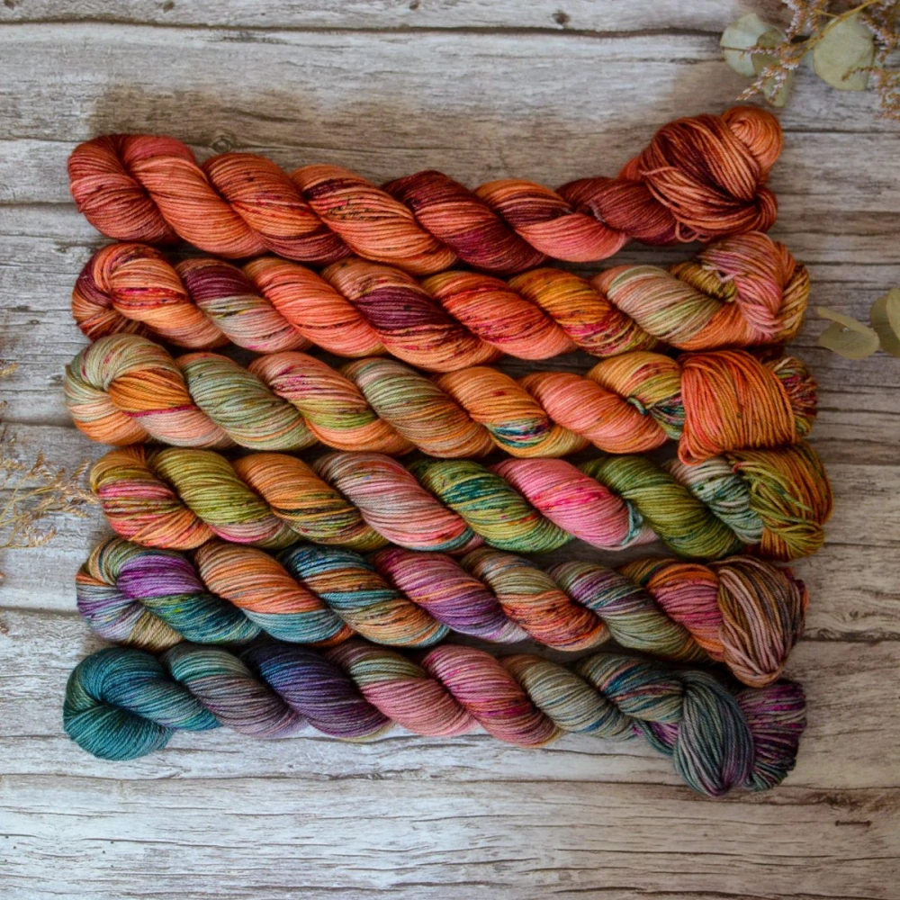 Fade set - Gardens of Babylon - merino fingering 50 g